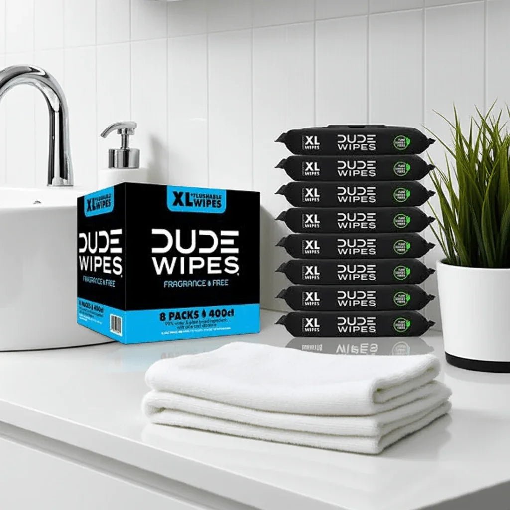 DUDE Wipes XL Flushable Wipes 400ct & 480ct Unscented