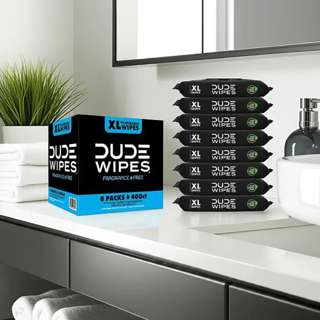 DUDE Wipes XL Flushable Wipes 400ct & 480ct Unscented
