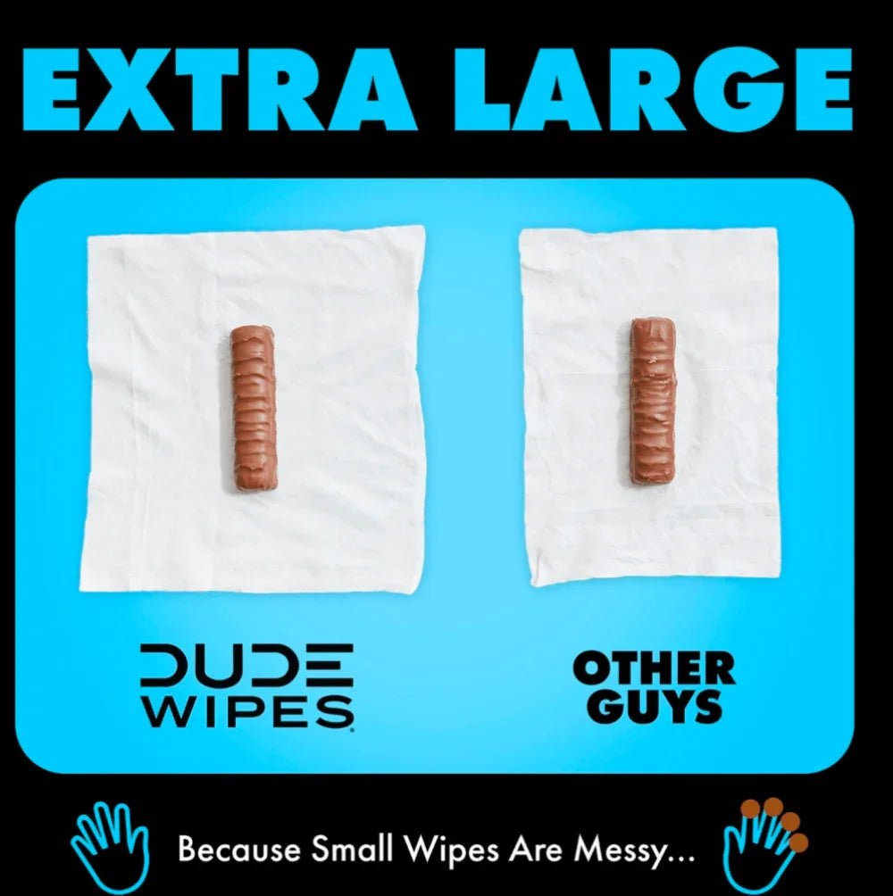 DUDE Wipes XL Flushable Wipes 400ct & 480ct Unscented