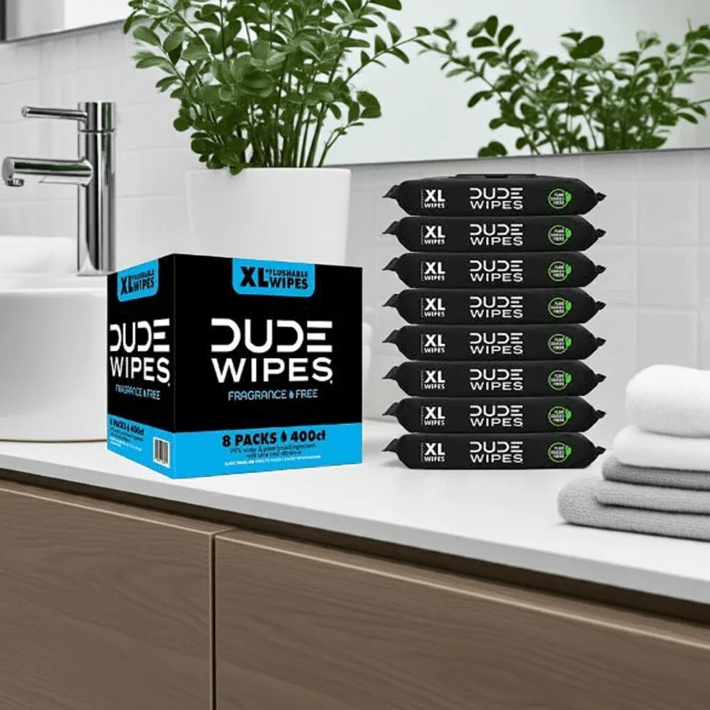 DUDE Wipes XL Flushable Wipes 400ct & 480ct Unscented