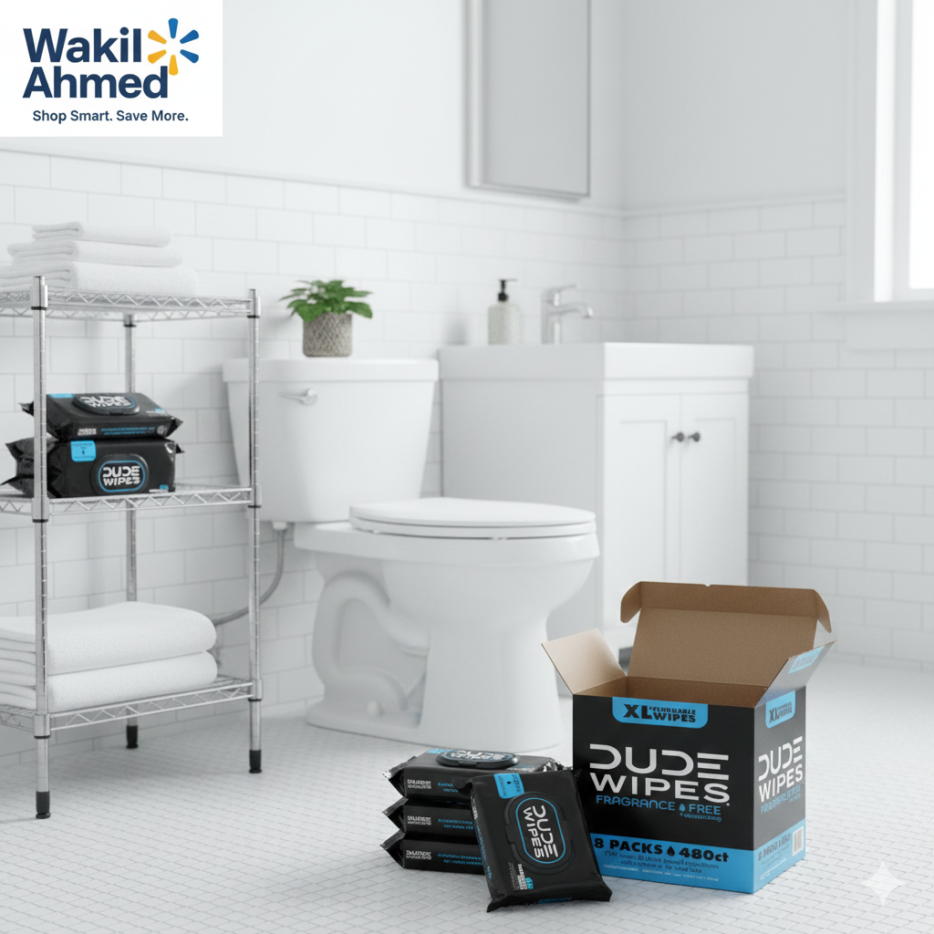 DUDE Wipes XL Flushable Wipes 400ct & 480ct Unscented