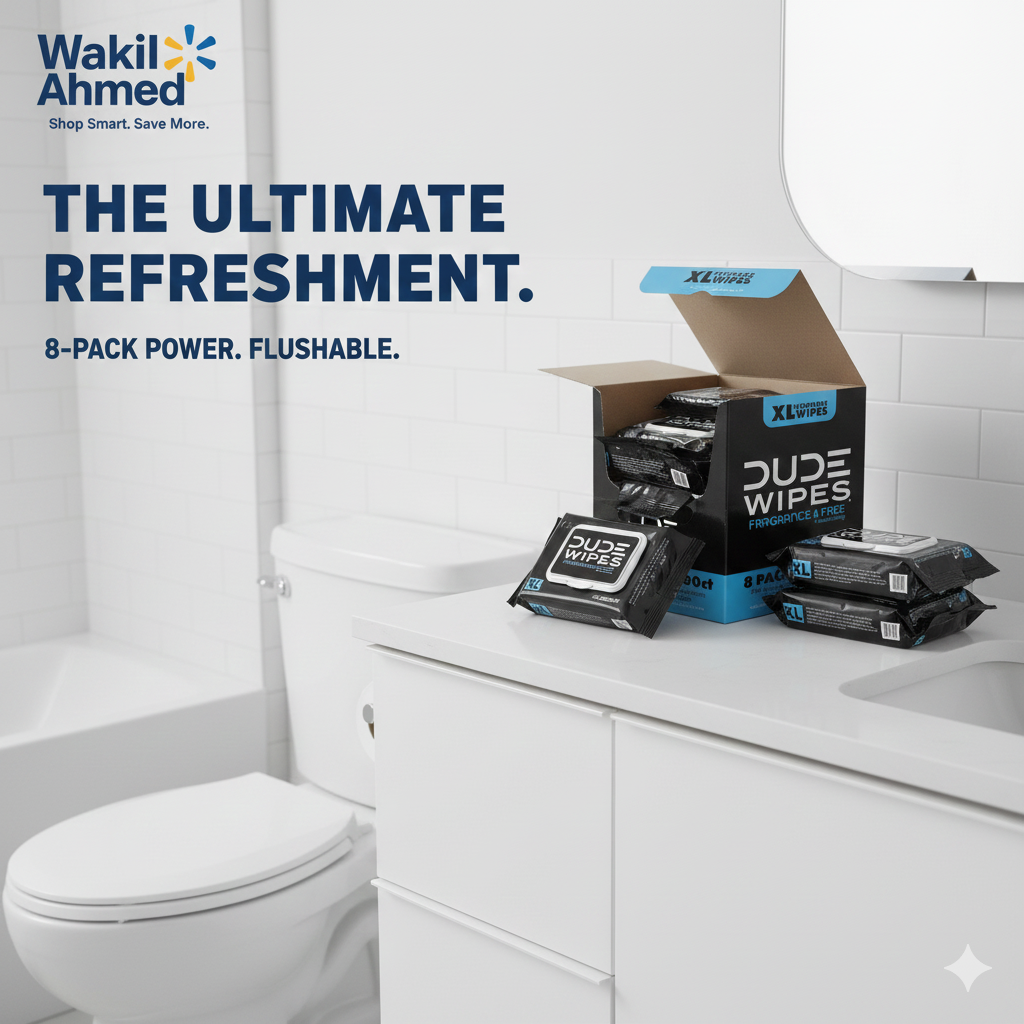 DUDE Wipes XL Flushable Wipes 400ct & 480ct Unscented