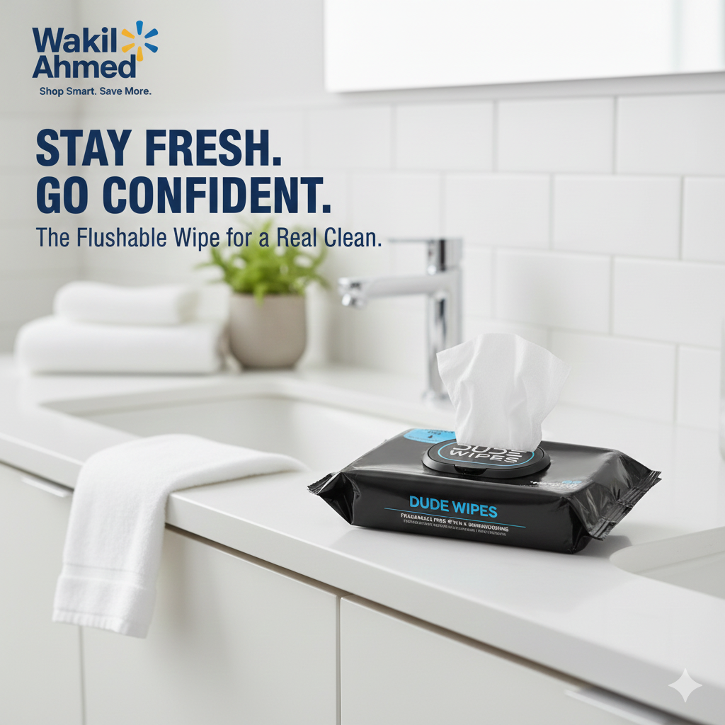 DUDE Wipes XL Flushable Wipes 400ct & 480ct Unscented